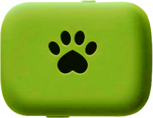 Gumowa obudowa do lokalizatora GPS LocoDog i LocoCat BZ.02 dla zwierzaka Zielony