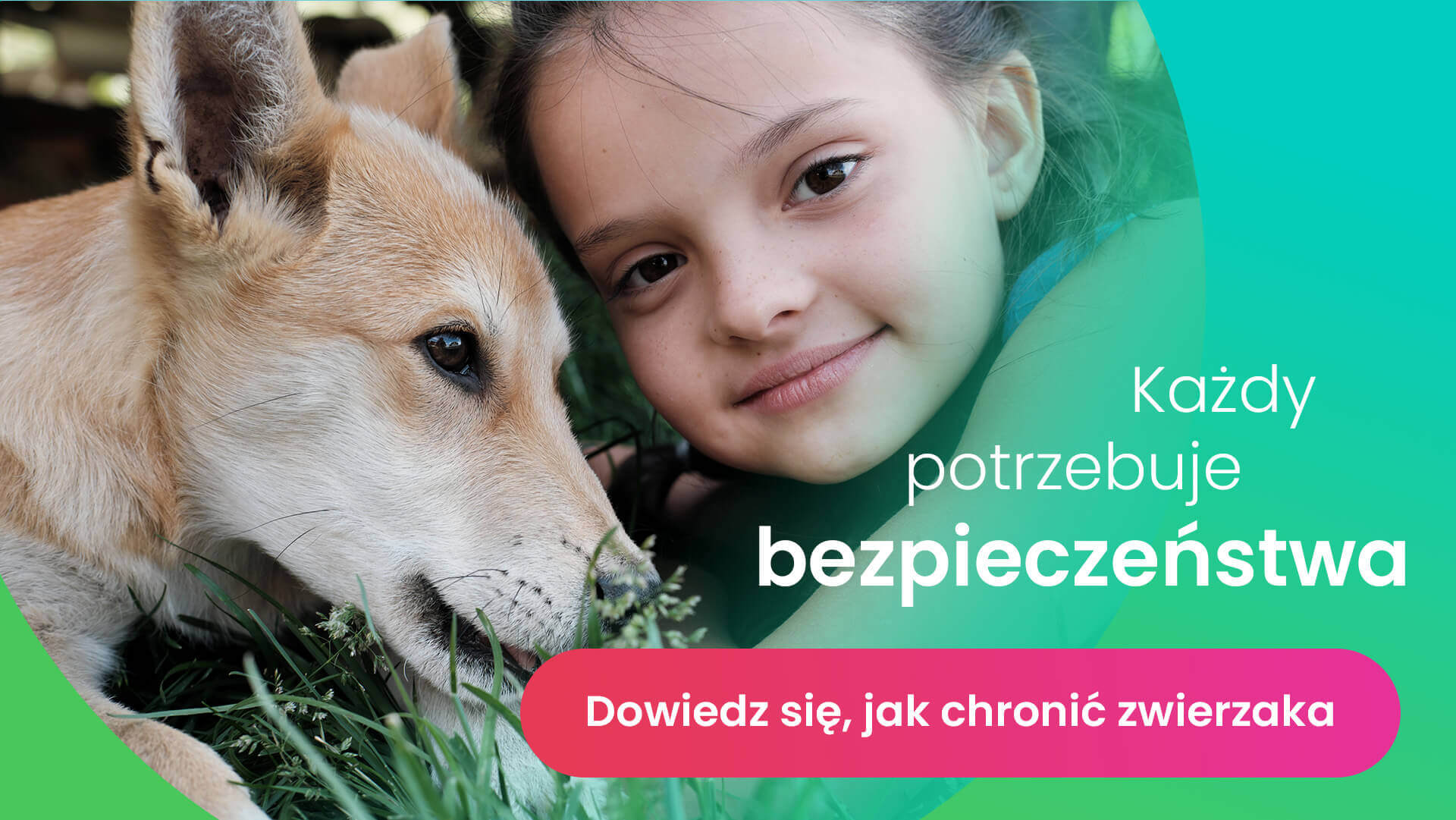 kilkuletnia dziewczynka przytulająca się do swojego psa