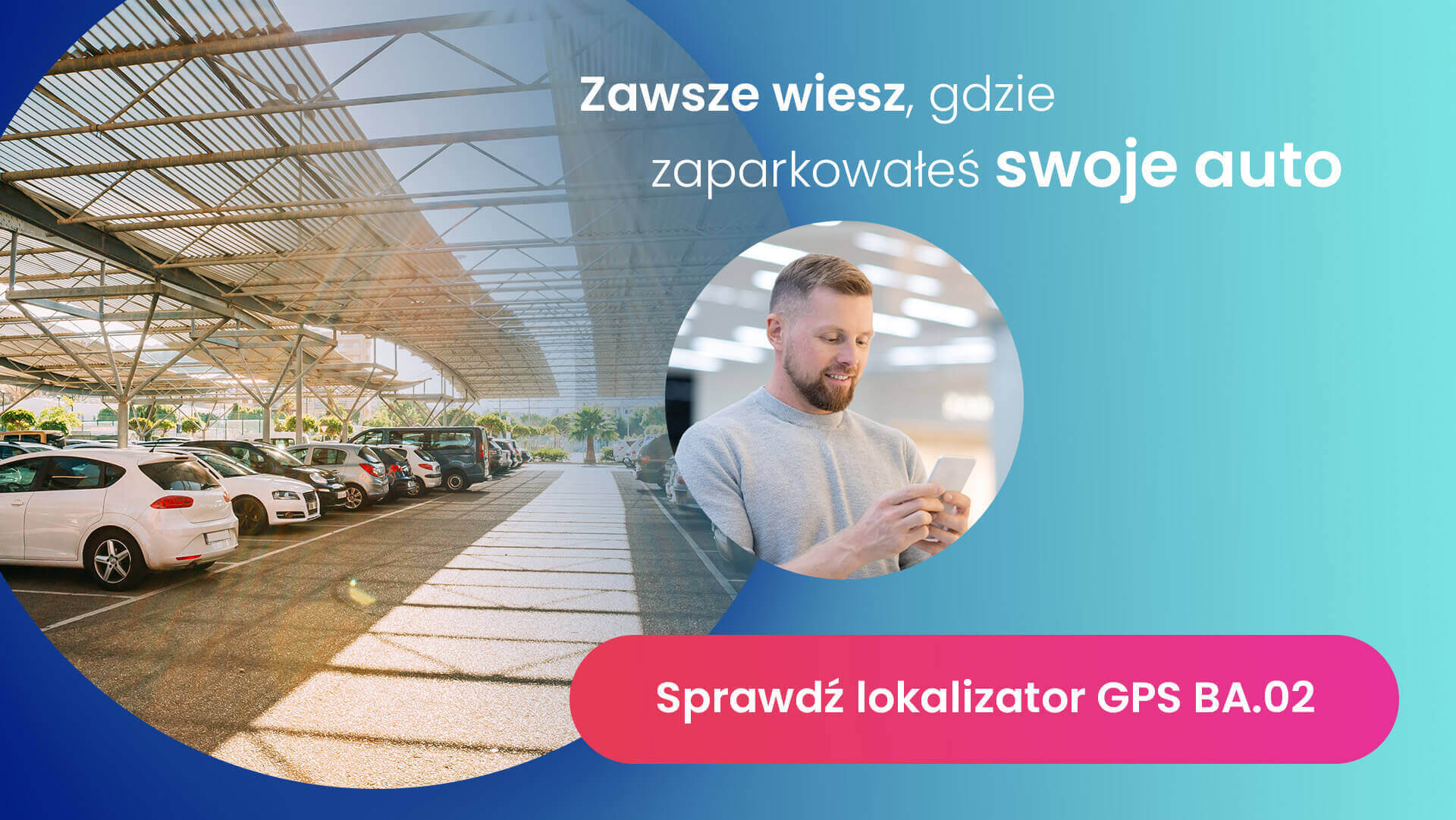 Mężczyzna lokalizujący przez telefon swój samochód zostawiony na parkingu
