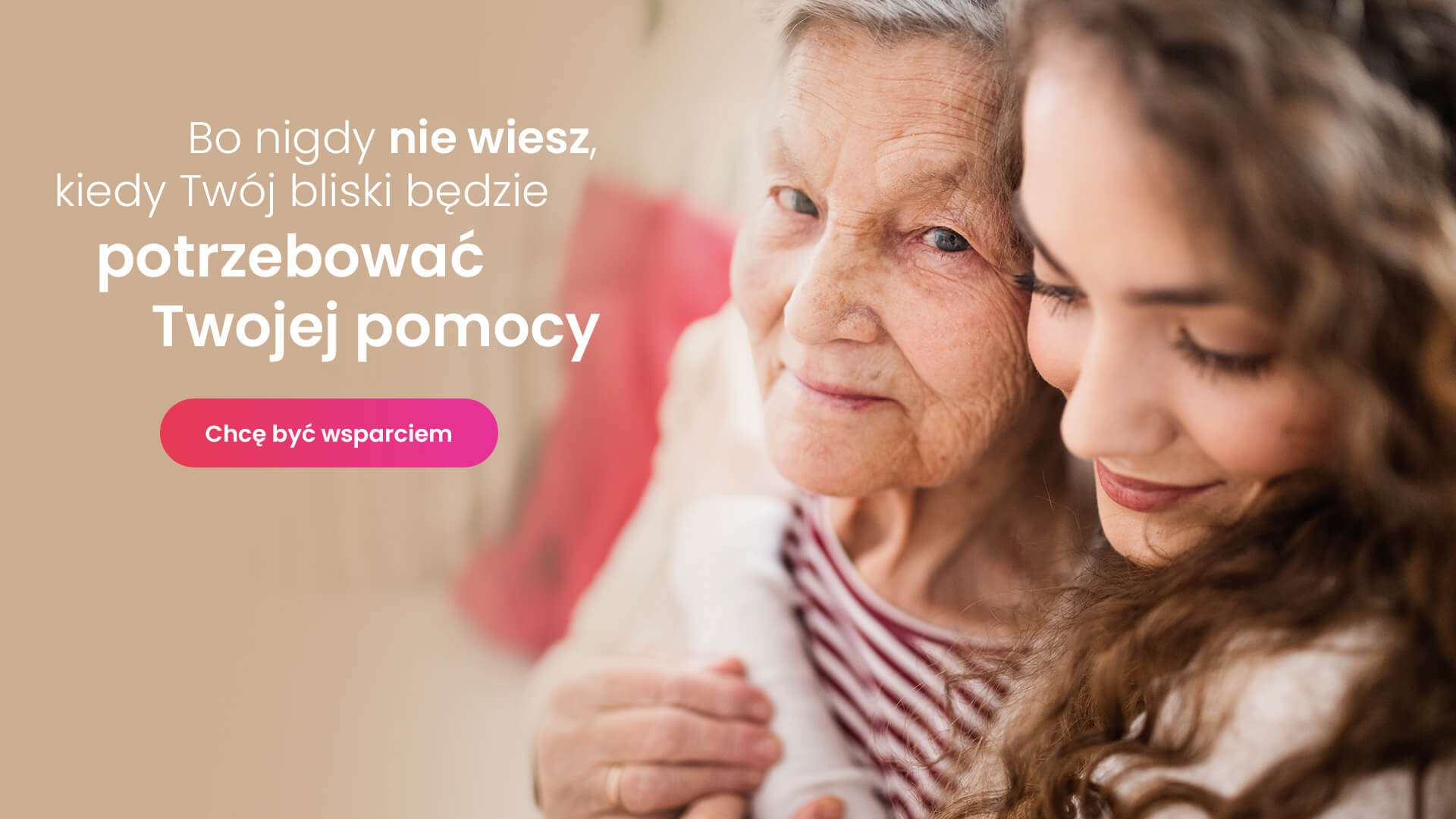 Młoda dziewczyna przytulająca się do swojej babci