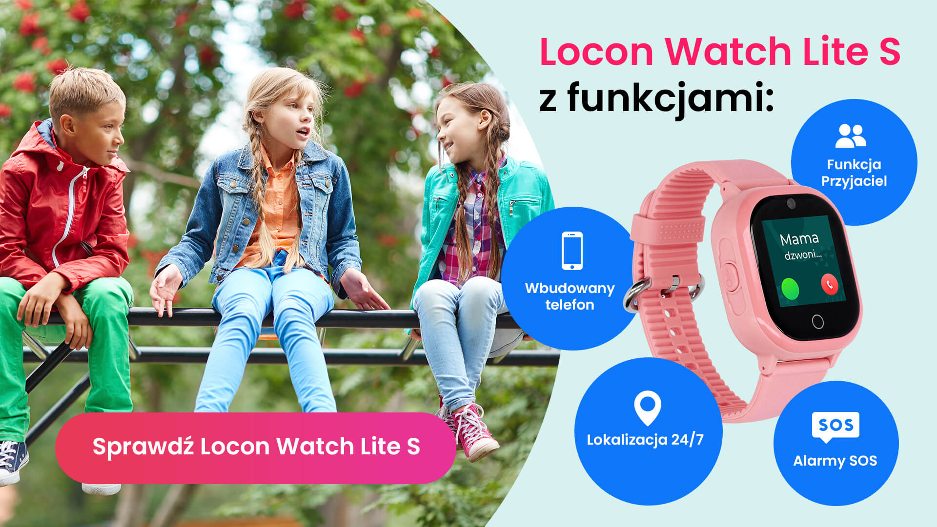 Troje dzieci bawiących się na placu zabaw